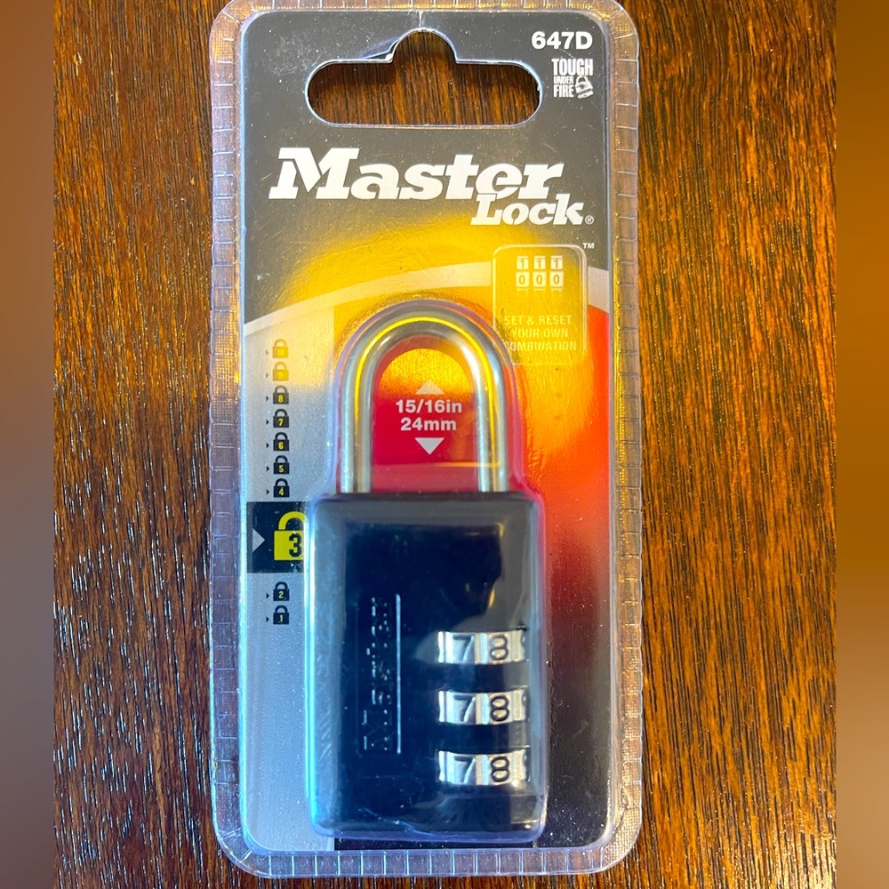 Master Lock Padlock, Set Your Own Combination